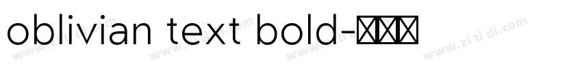 oblivian text bold字体转换